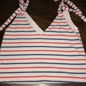 Blue and Red Stripped Top